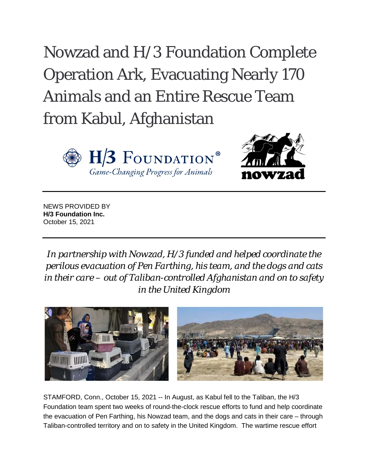 Nowzad and H/3 Foundation Complete Operation Ark - page 1